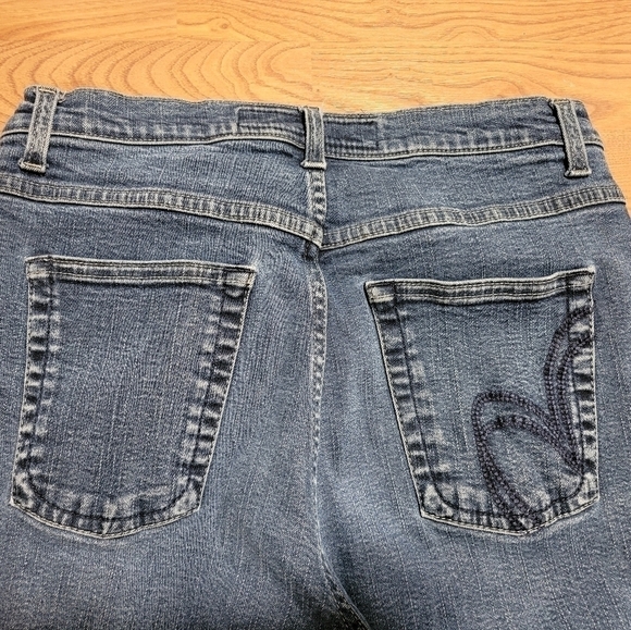 𝅺Marks & Spencer Per Una Roma Dark Blue Denim Bootcut Jeans Size 12 - Picture 9 of 13